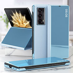 Funda Bumper Lujo Cuero y Plastico Mate Carcasa ZL5 para Huawei Honor Magic V2 Ultimate 5G Azul