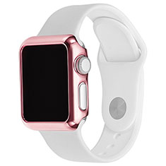 Funda Bumper Lujo Marco de Aluminio C03 para Apple iWatch 3 38mm Rosa