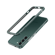 Funda Bumper Lujo Marco de Aluminio Carcasa A01 para Samsung Galaxy S24 5G Verde