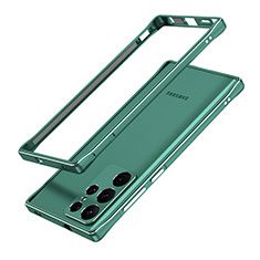 Funda Bumper Lujo Marco de Aluminio Carcasa A01 para Samsung Galaxy S25 Ultra 5G Verde