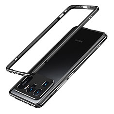 Funda Bumper Lujo Marco de Aluminio Carcasa A01 para Xiaomi Mi 11 Ultra 5G Negro