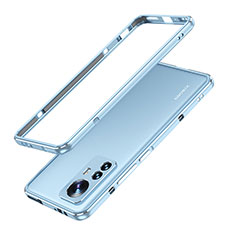 Funda Bumper Lujo Marco de Aluminio Carcasa A01 para Xiaomi Mi 12 Pro 5G Azul