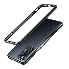 Funda Bumper Lujo Marco de Aluminio Carcasa A01 para Xiaomi Mi 12 Pro 5G Negro