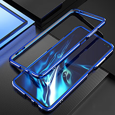 Funda Bumper Lujo Marco de Aluminio Carcasa A01 para Xiaomi Redmi K30 5G Azul