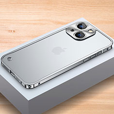 Funda Bumper Lujo Marco de Aluminio Carcasa A04 para Apple iPhone 15 Plata