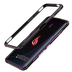 Funda Bumper Lujo Marco de Aluminio Carcasa JZ1 para Asus ROG Phone 3 Strix ZS661KS Morado