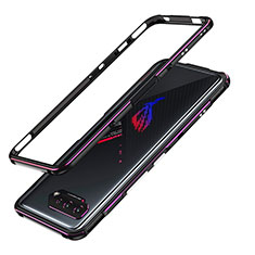 Funda Bumper Lujo Marco de Aluminio Carcasa JZ1 para Asus ROG Phone 5 Ultimate Morado