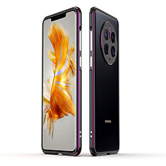 Funda Bumper Lujo Marco de Aluminio Carcasa JZ1 para Huawei Mate 50 Pro Morado