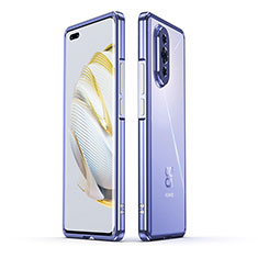 Funda Bumper Lujo Marco de Aluminio Carcasa JZ1 para Huawei Nova 10 Pro Purpura Claro