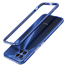 Funda Bumper Lujo Marco de Aluminio Carcasa JZ1 para Huawei Nova 8 SE 4G Azul