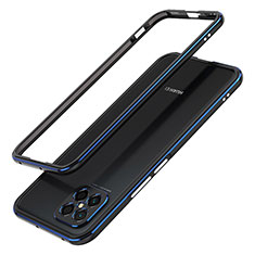 Funda Bumper Lujo Marco de Aluminio Carcasa JZ1 para Huawei Nova 8 SE 4G Azul y Negro