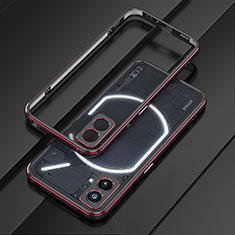 Funda Bumper Lujo Marco de Aluminio Carcasa JZ1 para Nothing Phone 2 Rojo y Negro