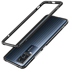 Funda Bumper Lujo Marco de Aluminio Carcasa JZ1 para Vivo iQOO 7 Legend 5G Negro