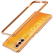 Funda Bumper Lujo Marco de Aluminio Carcasa JZ1 para Vivo iQOO Neo5 5G Naranja