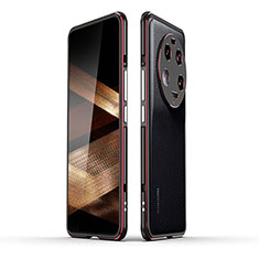 Funda Bumper Lujo Marco de Aluminio Carcasa JZ1 para Xiaomi Mi 13 Ultra 5G Rojo y Negro