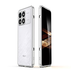 Funda Bumper Lujo Marco de Aluminio Carcasa JZ1 para Xiaomi Redmi K70 Pro 5G Plata