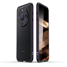 Funda Bumper Lujo Marco de Aluminio Carcasa JZ2 para Huawei Mate 60 Pro+ Plus Morado