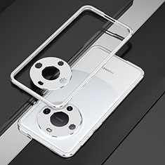 Funda Bumper Lujo Marco de Aluminio Carcasa JZ4 para Huawei Mate 60 Pro+ Plus Plata