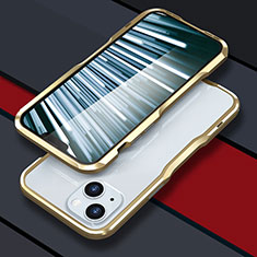 Funda Bumper Lujo Marco de Aluminio Carcasa LF1 para Apple iPhone 14 Oro