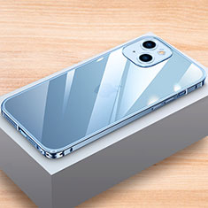 Funda Bumper Lujo Marco de Aluminio Carcasa LK1 para Apple iPhone 13 Azul