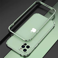 Funda Bumper Lujo Marco de Aluminio Carcasa N02 para Apple iPhone 12 Pro Menta Verde