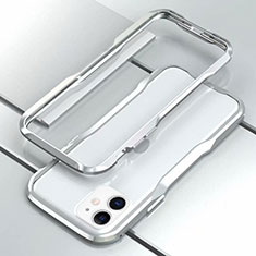 Funda Bumper Lujo Marco de Aluminio Carcasa para Apple iPhone 11 Plata