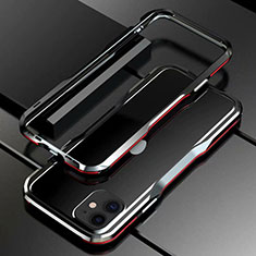 Funda Bumper Lujo Marco de Aluminio Carcasa para Apple iPhone 11 Rojo y Negro