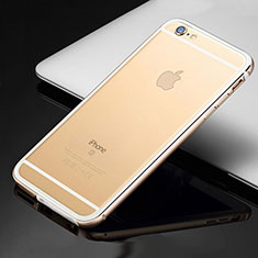 Funda Bumper Lujo Marco de Aluminio Carcasa para Apple iPhone 6S Oro