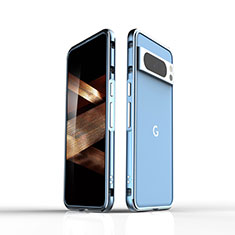 Funda Bumper Lujo Marco de Aluminio Carcasa para Google Pixel 8 Pro 5G Azul