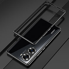 Funda Bumper Lujo Marco de Aluminio Carcasa para Huawei Honor 60 Pro 5G Negro