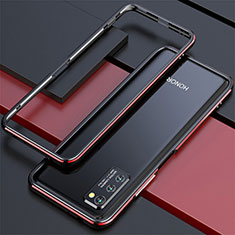 Funda Bumper Lujo Marco de Aluminio Carcasa para Huawei Honor View 30 Pro 5G Rojo y Negro