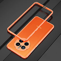 Funda Bumper Lujo Marco de Aluminio Carcasa para Huawei Mate 50 Pro Naranja