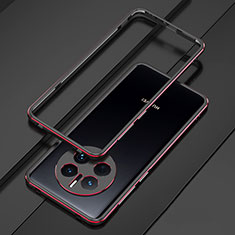 Funda Bumper Lujo Marco de Aluminio Carcasa para Huawei Mate 50 Rojo y Negro