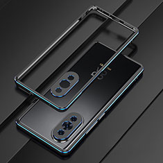 Funda Bumper Lujo Marco de Aluminio Carcasa para Huawei Nova 10 Azul y Negro