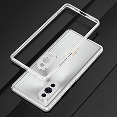 Funda Bumper Lujo Marco de Aluminio Carcasa para Huawei Nova 10 Plata