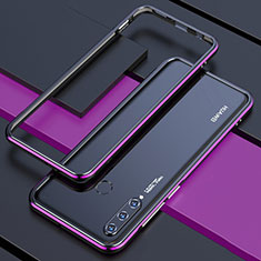 Funda Bumper Lujo Marco de Aluminio Carcasa para Huawei Nova 4e Morado