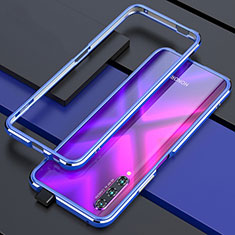 Funda Bumper Lujo Marco de Aluminio Carcasa para Huawei P Smart Pro (2019) Azul