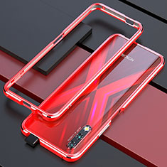 Funda Bumper Lujo Marco de Aluminio Carcasa para Huawei P Smart Z (2019) Rojo