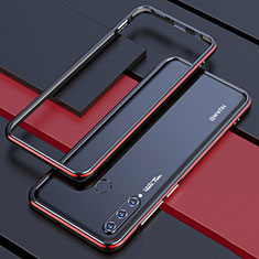 Funda Bumper Lujo Marco de Aluminio Carcasa para Huawei P30 Lite Rojo