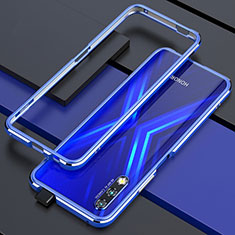 Funda Bumper Lujo Marco de Aluminio Carcasa para Huawei Y9 Prime (2019) Azul