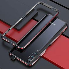 Funda Bumper Lujo Marco de Aluminio Carcasa para Huawei Y9s Rojo y Negro