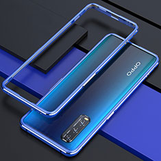 Funda Bumper Lujo Marco de Aluminio Carcasa para Oppo Find X2 Azul