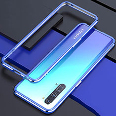 Funda Bumper Lujo Marco de Aluminio Carcasa para Oppo Find X2 Lite Azul