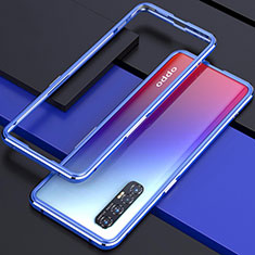 Funda Bumper Lujo Marco de Aluminio Carcasa para Oppo Find X2 Neo Azul