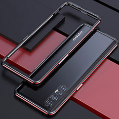 Funda Bumper Lujo Marco de Aluminio Carcasa para Oppo Find X2 Neo Rojo