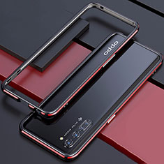 Funda Bumper Lujo Marco de Aluminio Carcasa para Oppo K7 5G Rojo