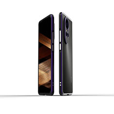 Funda Bumper Lujo Marco de Aluminio Carcasa para Oppo Reno10 5G Morado