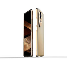 Funda Bumper Lujo Marco de Aluminio Carcasa para Oppo Reno10 5G Oro