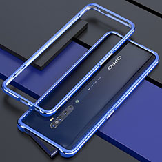 Funda Bumper Lujo Marco de Aluminio Carcasa para Oppo Reno2 Azul