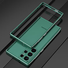 Funda Bumper Lujo Marco de Aluminio Carcasa para Samsung Galaxy S22 Ultra 5G Verde